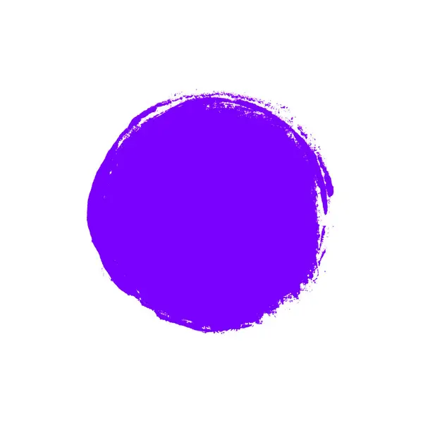 Sketch Purple Paintbrush Circle Button Template — Stock Photo, Image