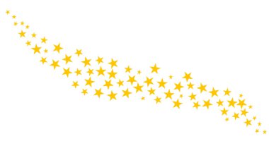 Altın turuncu yıldızların izini taşıyan ve uzayı kopyalayan soyut noel afişi