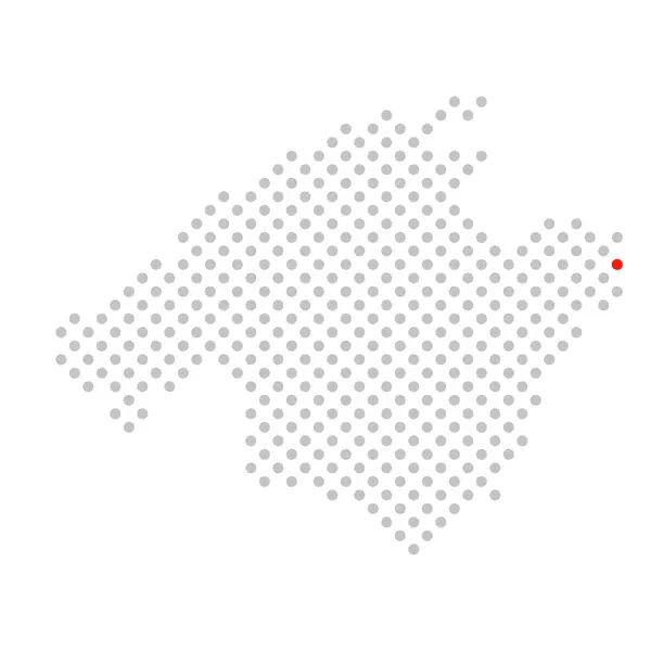 Cala Rajada Gepunktete Karte Von Mallorca Mit Roter Markierung Stockfoto