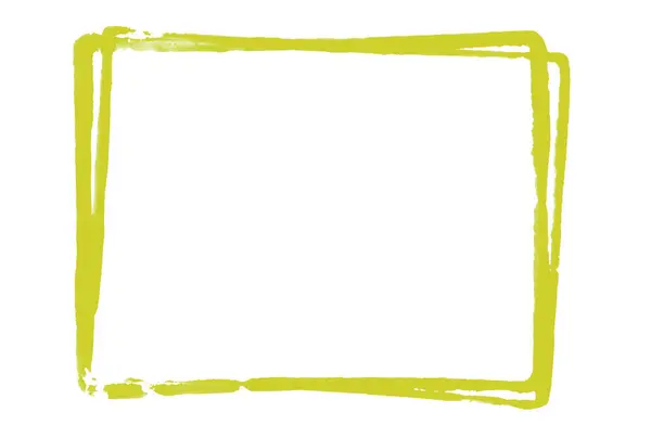 Very Dirty Green Grunge Paintbrush Rectangle Frame Royalty Free Stock Images