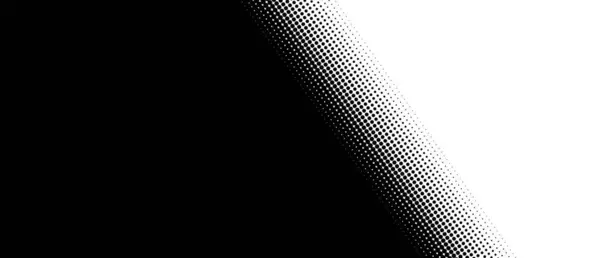 Gradient Banner Background Diagonal Black Dots White — Stock Photo, Image