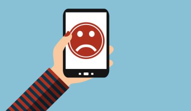 Smartphone ile El: Öfke - Düz Tasarım