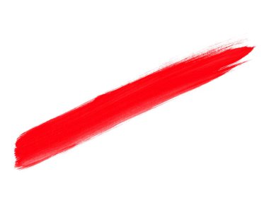 Çapraz kırmızı renkli fırça flaması: Soyut boya fırçası çizimi