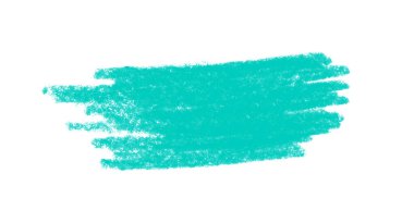 Beyaz arkaplanda turkuaz tebeşir çizimi çizimi