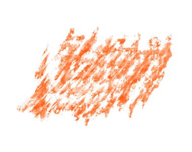 Orange pencil scribble on white background clipart