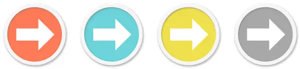Buttons Arrow Right Icon Red Blue Yellow Grey Royalty Free Stock Photos