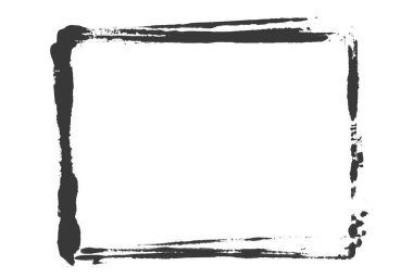 Kirli siyah grunge çerçeve fırçayla yapılır
