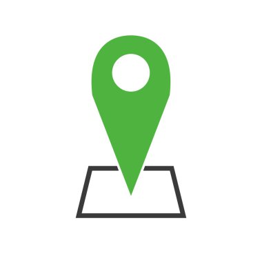 Haritada yer gösteren işaret - yeşil siyah