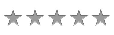 5 yıldızdan 0 'ı - Beyaz arkaplanda derecelendirme simgeleri
