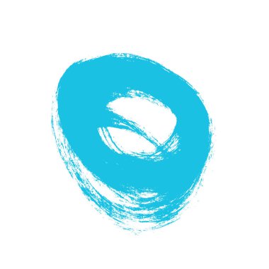 Kirli el maviye boyanmış fırça darbesi çemberi