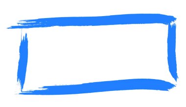 Elle boyanmış çerçeve mavi renkte