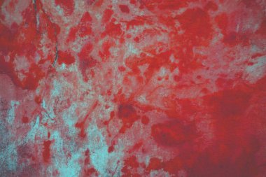 Eskimiş kırmızı grunge renginde kirli beton duvar