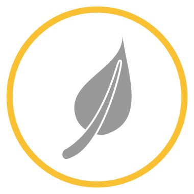 Sarı çemberdeki gri simge: Yaprak