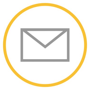 Sarı çemberde gri simge: Temas