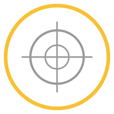 Sarı çemberdeki gri simge: Crosshair