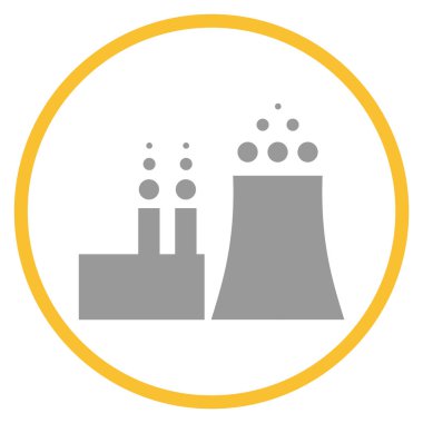 Sarı çemberdeki gri simge: Fabrika