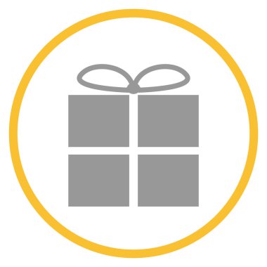 Sarı dairedeki gri simge: Hediye