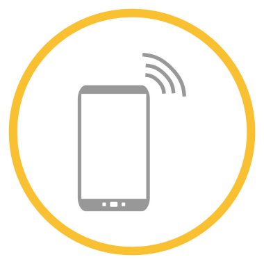 Sarı çemberdeki gri simge: Akıllı telefon çalıyor