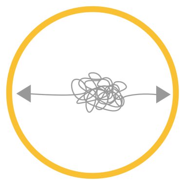 Sarı çemberdeki gri simge: Karışıklık