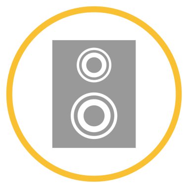 Sarı çemberdeki gri simge: Hoparlör
