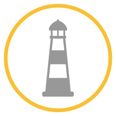 Sarı çemberdeki gri simge: Deniz feneri