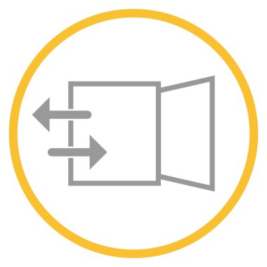 Sarı çemberde gri simge: Temiz hava