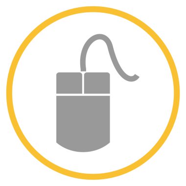 Sarı çemberdeki gri simge: Bilgisayar Fare