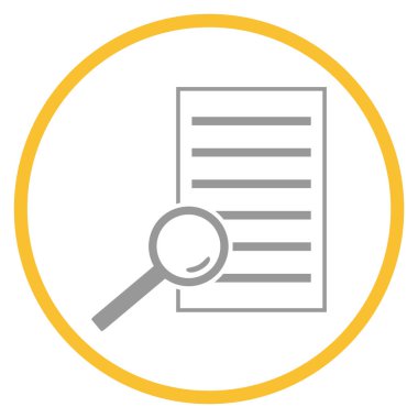 Sarı çemberdeki gri simge: Belgeyi Ara