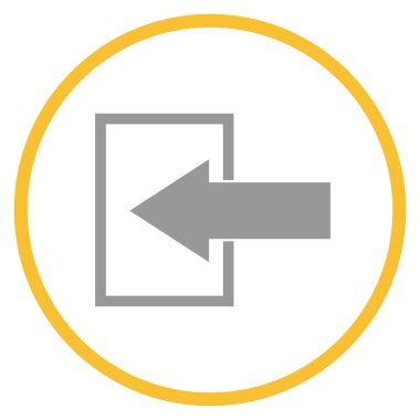 Sarı çemberdeki gri simge: Arrow içeri