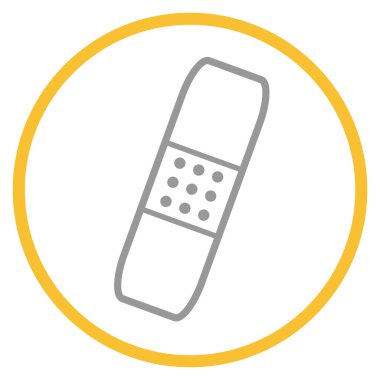 Sarı çemberdeki gri simge: