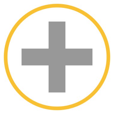 Sarı çemberdeki gri simge: Artı