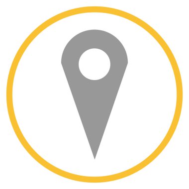 Sarı çemberdeki gri simge: Konum