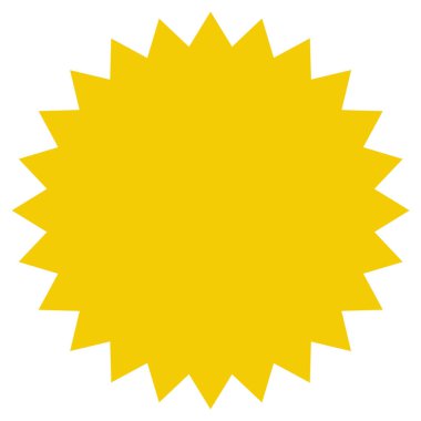 Turuncu sarı renkli ve kopyalanmış Yıldız Düğmesi