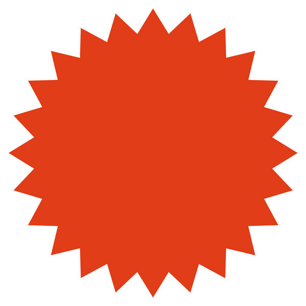 Star Button with red color and copyspace