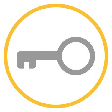 Sarı çemberdeki gri simge: Anahtar
