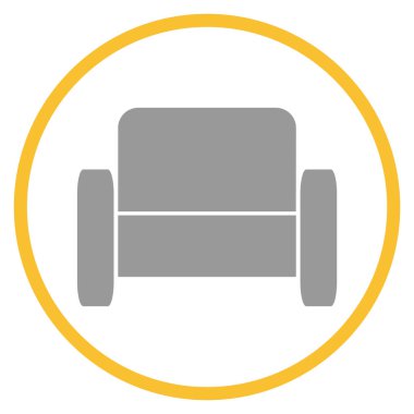 Sarı çemberdeki gri simge: