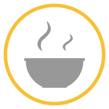 Sarı çemberde gri simge: Çorba