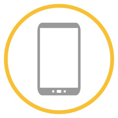 Sarı çemberdeki gri simge: Cep Telefonu
