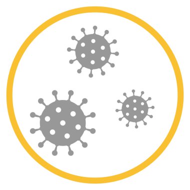 Sarı çemberdeki gri simge: Virüs