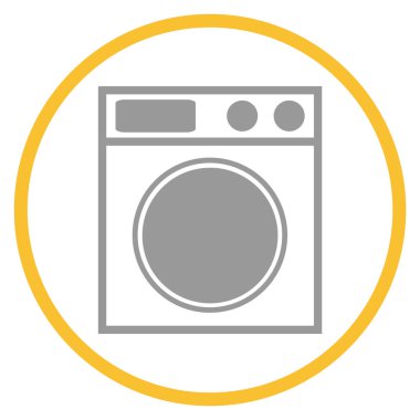 Sarı çemberdeki gri simge: Mashine 'i yıkamak