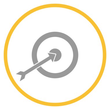 Sarı çemberdeki gri simge: Hedef