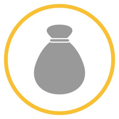 Sarı çemberdeki gri simge: Para çantası