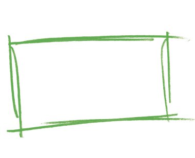 Kalemle yapılmış kirli yeşil grunge çerçeve