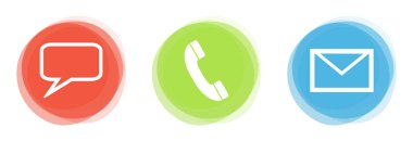 3 renkli kişi: Sohbet, Yardım Hattı, E- posta