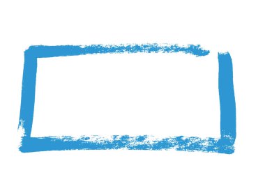 Kopya alanı olan havalı mavi pul ya da boya fırçası çerçevesi