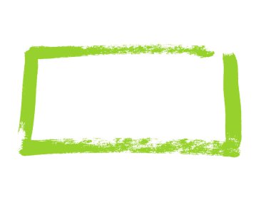 Fotokopi alanı olan havalı yeşil pul ya da boya fırçası çerçevesi 