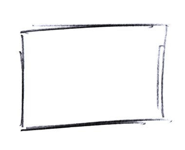 Kalemle yapılmış kirli siyah grunge çerçeve