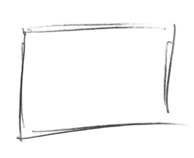 Kalemle yapılmış kirli siyah grunge çerçeve