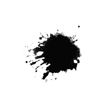 Telif alanı beyaz arkaplanda siyah renk damlası