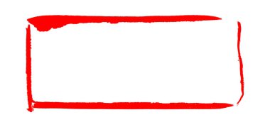 Elle boyanmış çerçeve kırmızı renkte